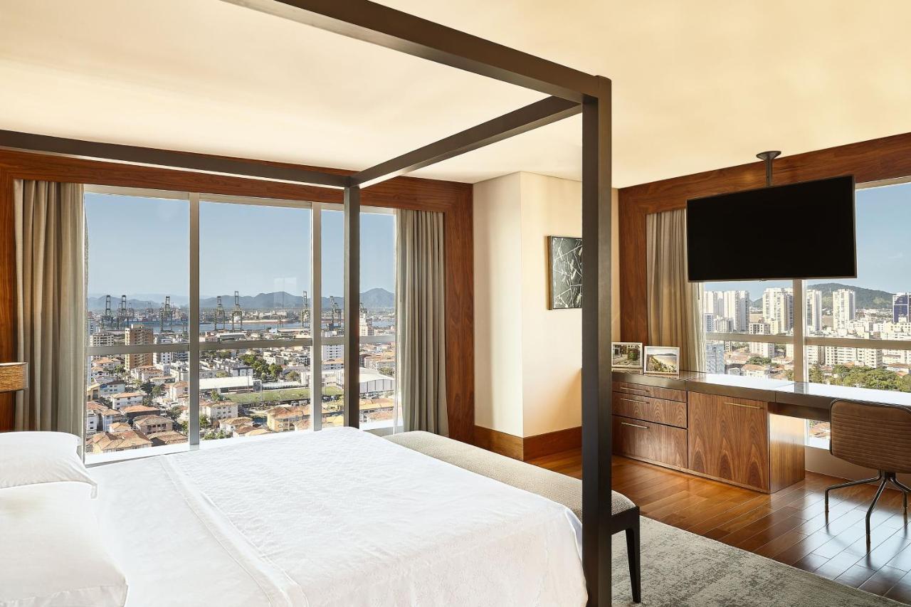 喜来登桑托斯酒店 外观 照片 A bedroom at the hotel