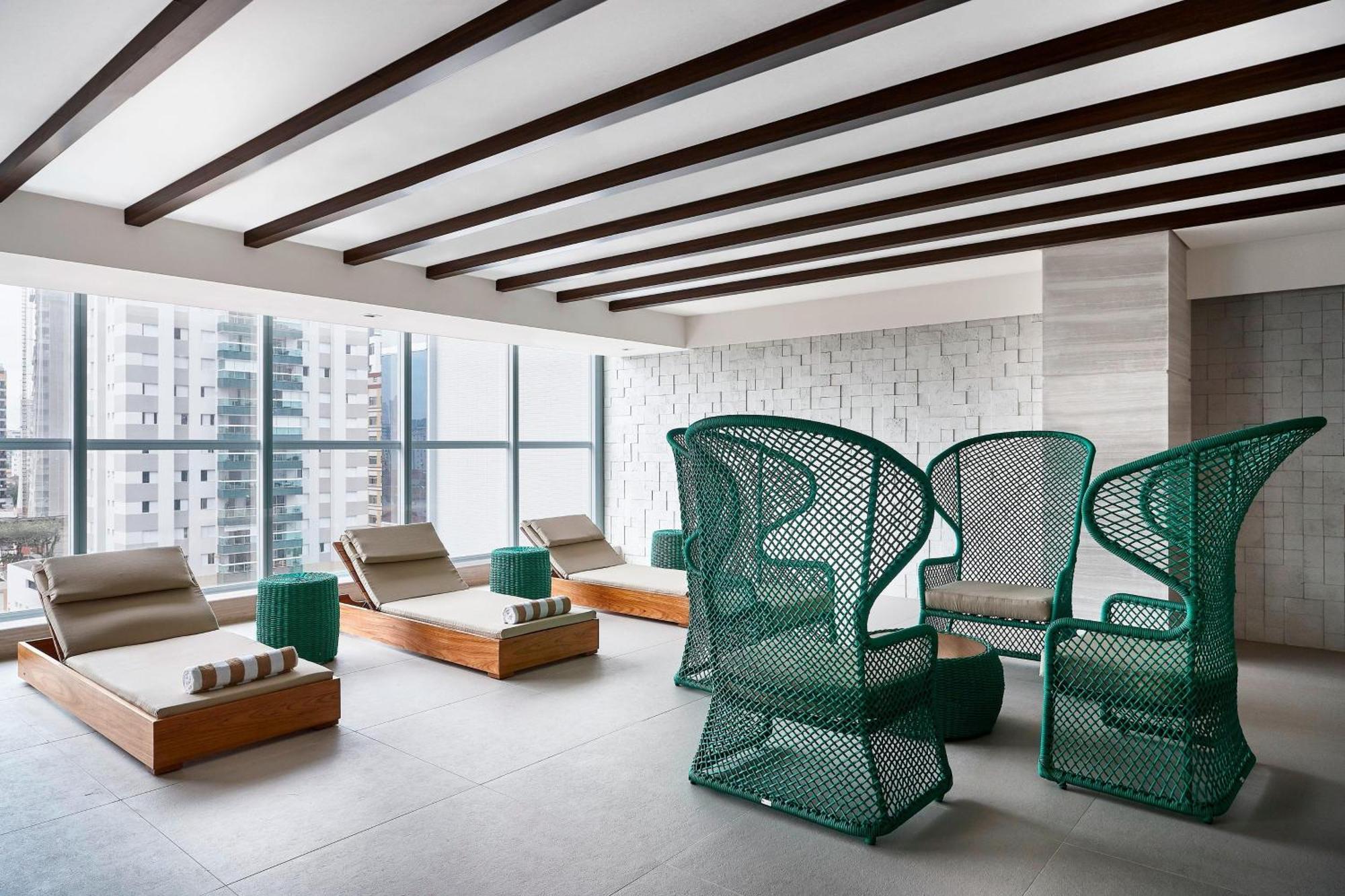 喜来登桑托斯酒店 外观 照片 The interior of the hotel